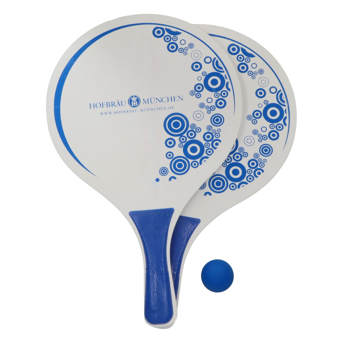 Hofbräu Beer Munich Beach Ball Set Game Beach Tennis 2 Rackets 1 Ball