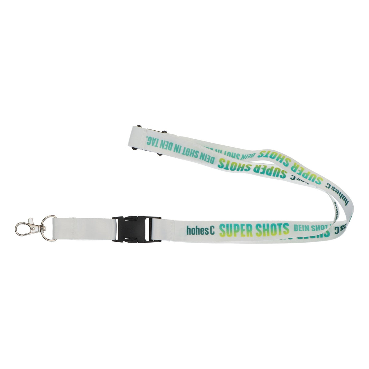 High C Super Shots Key Chain Keychain Lanyard, White