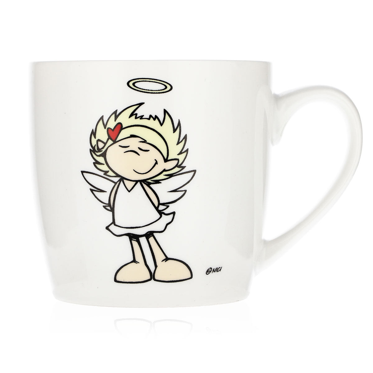 Höllensprudel Water Glass 0.3 L Coffee Cup Angel Ceramic Cup