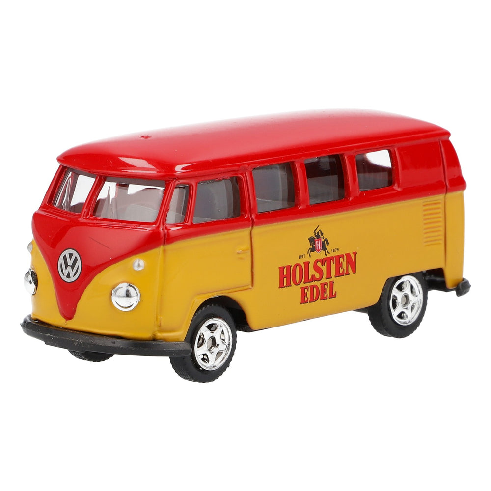 Holsten Beer Model Car 1962 VW Bulli Car Model Scale 1:64 Red/Yellow