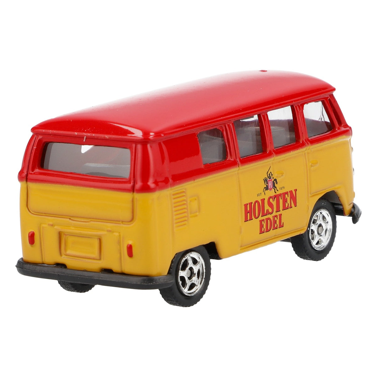 Holsten Beer Model Car 1962 VW Bulli Car Model Scale 1:64 Red/Yellow – View 3