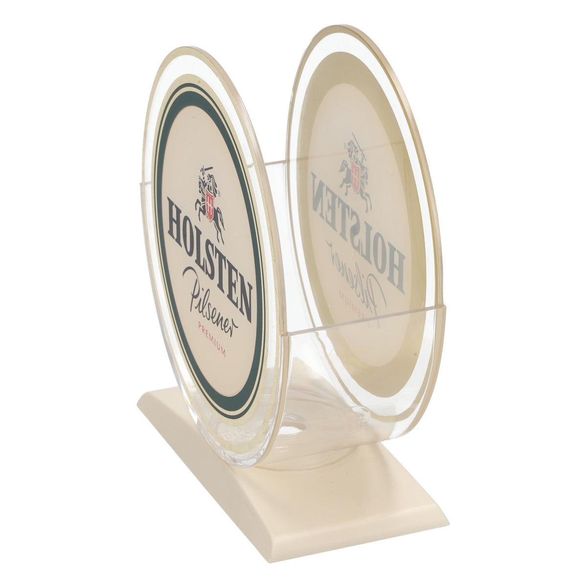 Holsten Pilsener acrylic beer coaster stand for approx. 30 beer coasters, 1990s – View 3