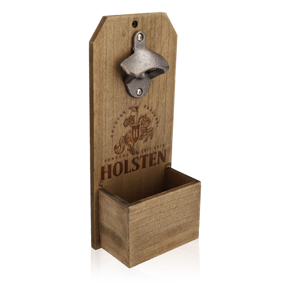 Holsten Pilsener Real Wood Wall Bottle Opener Drip Tray Bar Opener