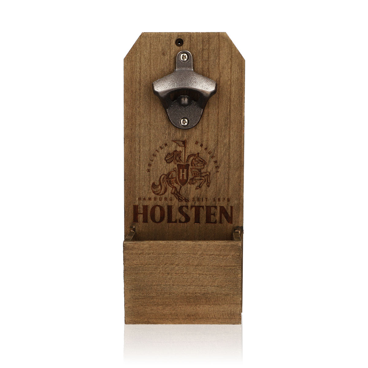 Holsten Pilsener Real Wood Wall Bottle Opener Drip Tray Bar Opener – View 2