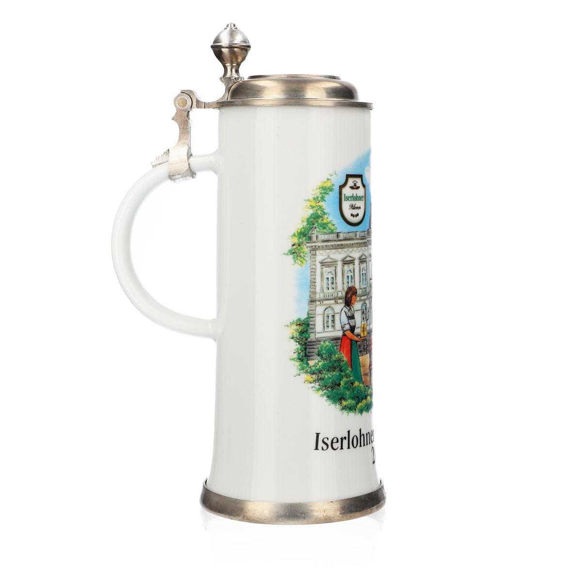 Iserlohn beer glass Annual mug 2003 Stoneware mug Seidel pewter lid 0.88 l mug – View 3