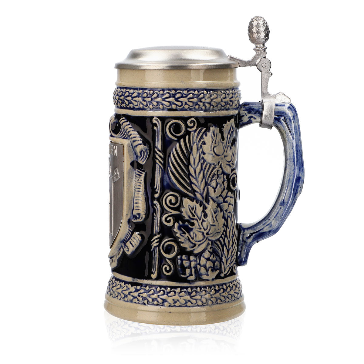Iserlohn beer glass stoneware mug Seidel pewter lid 0.64 l mug "Munich" – View 5