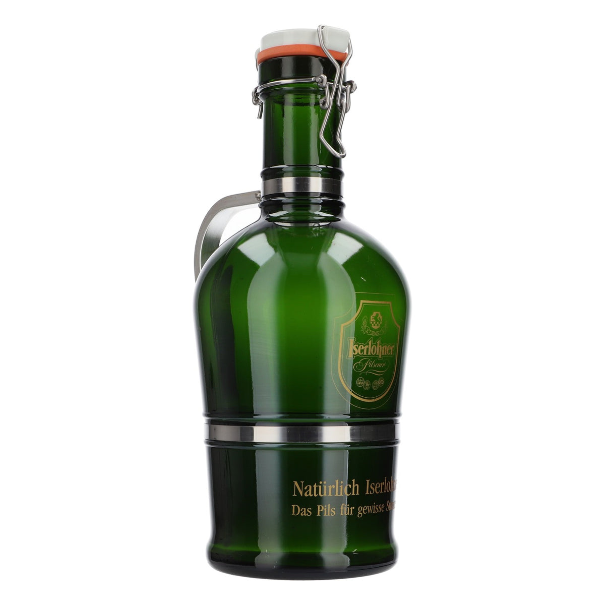 Iserlohn Pilsener beer XXL collector's bottle with cap, coin bottle, glass mug – View 2