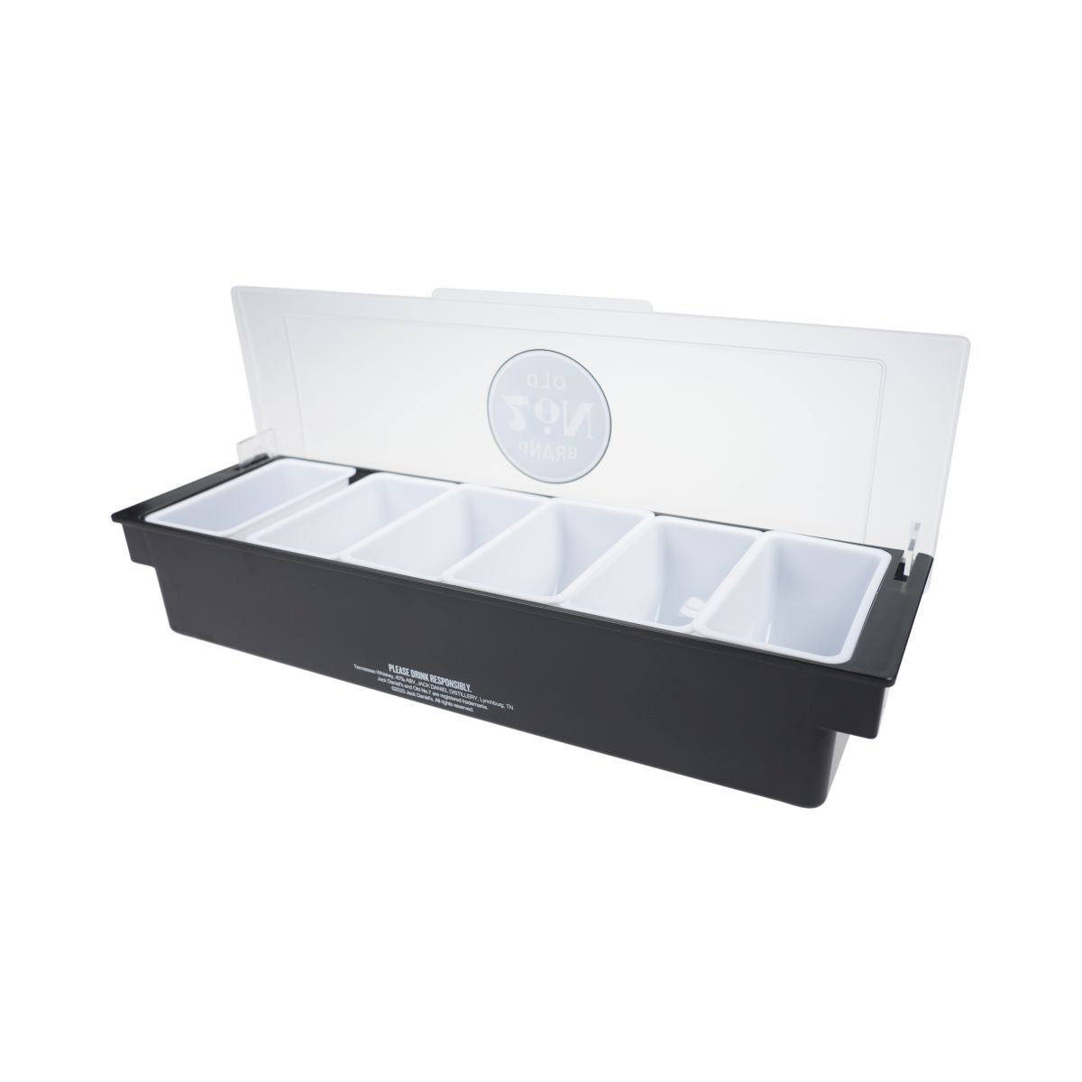 Jack Daniels Barcaddy XL Black 6 Compartments Lid Bar Accessories Bartool Bartender – View 2