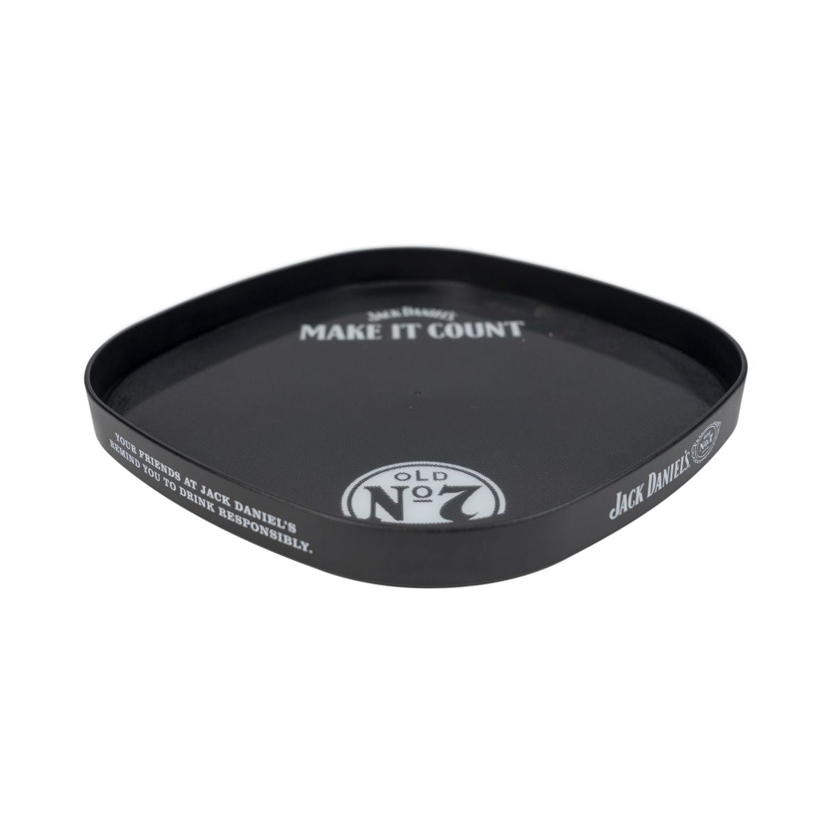 Jack Daniels Serving Tray Square Black Rubberized Make It Count Gastro Accessories
