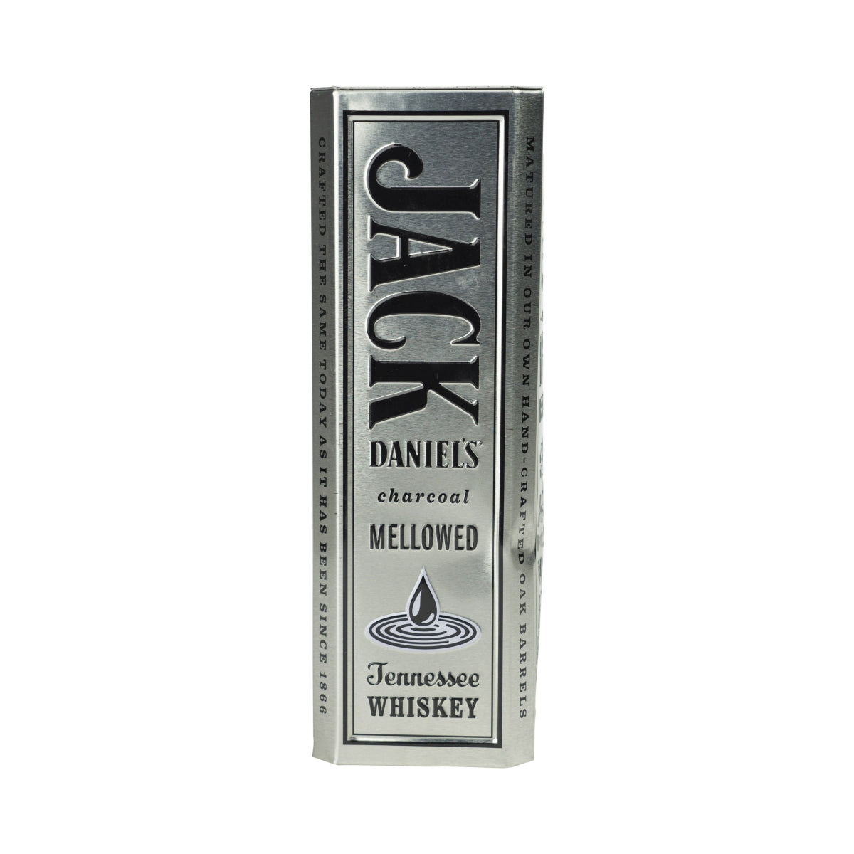 Jack Daniels Whiskey Belch Can Silver "Charcoal Mellowed" 0.7l bottles used