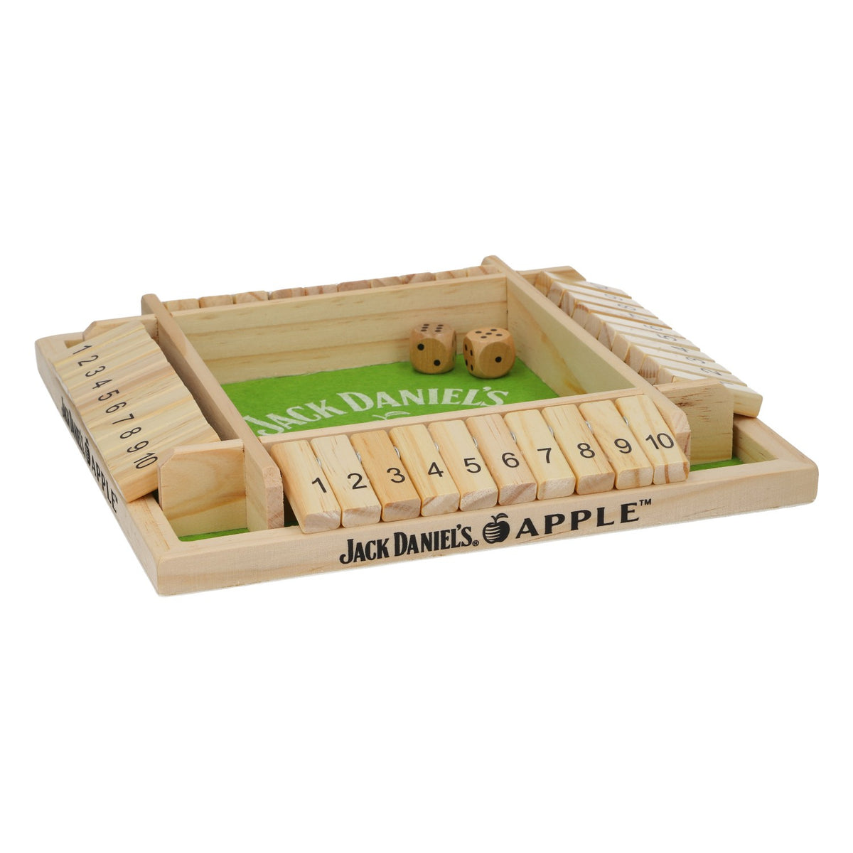 Jack Daniels Whiskey Board Game Game Night Friends Shut the Box Apple Green – View 2