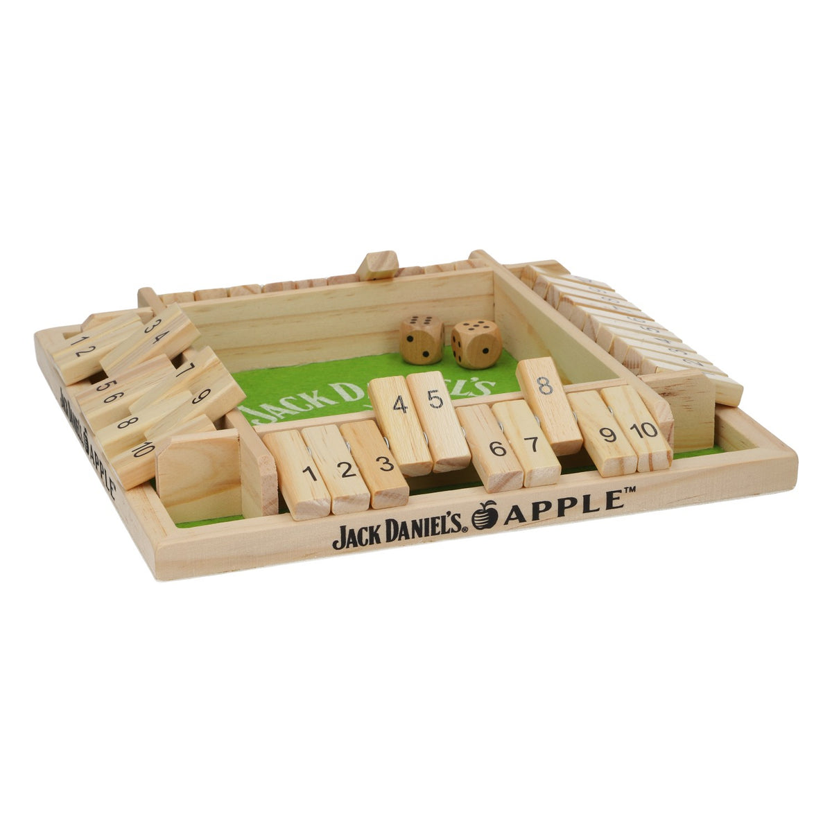 Jack Daniels Whiskey Board Game Game Night Friends Shut the Box Apple Green – View 3