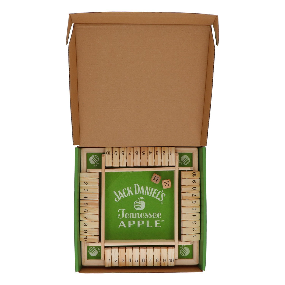 Jack Daniels Whiskey Board Game Game Night Friends Shut the Box Apple Green – View 5