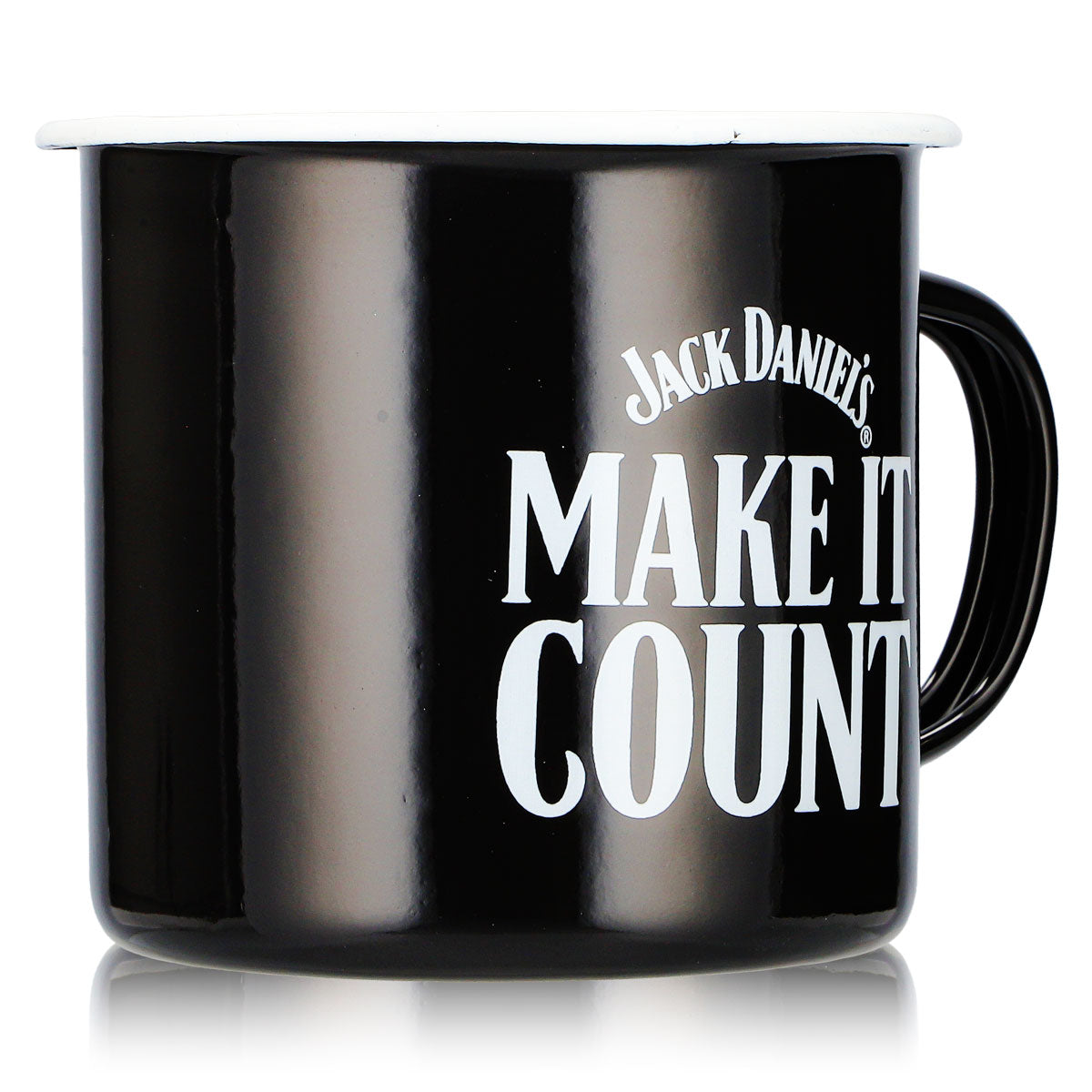 Jack Daniels Whiskey Glass, 0.54 L, "MAKE IT COUNT" Mug, Black – View 2
