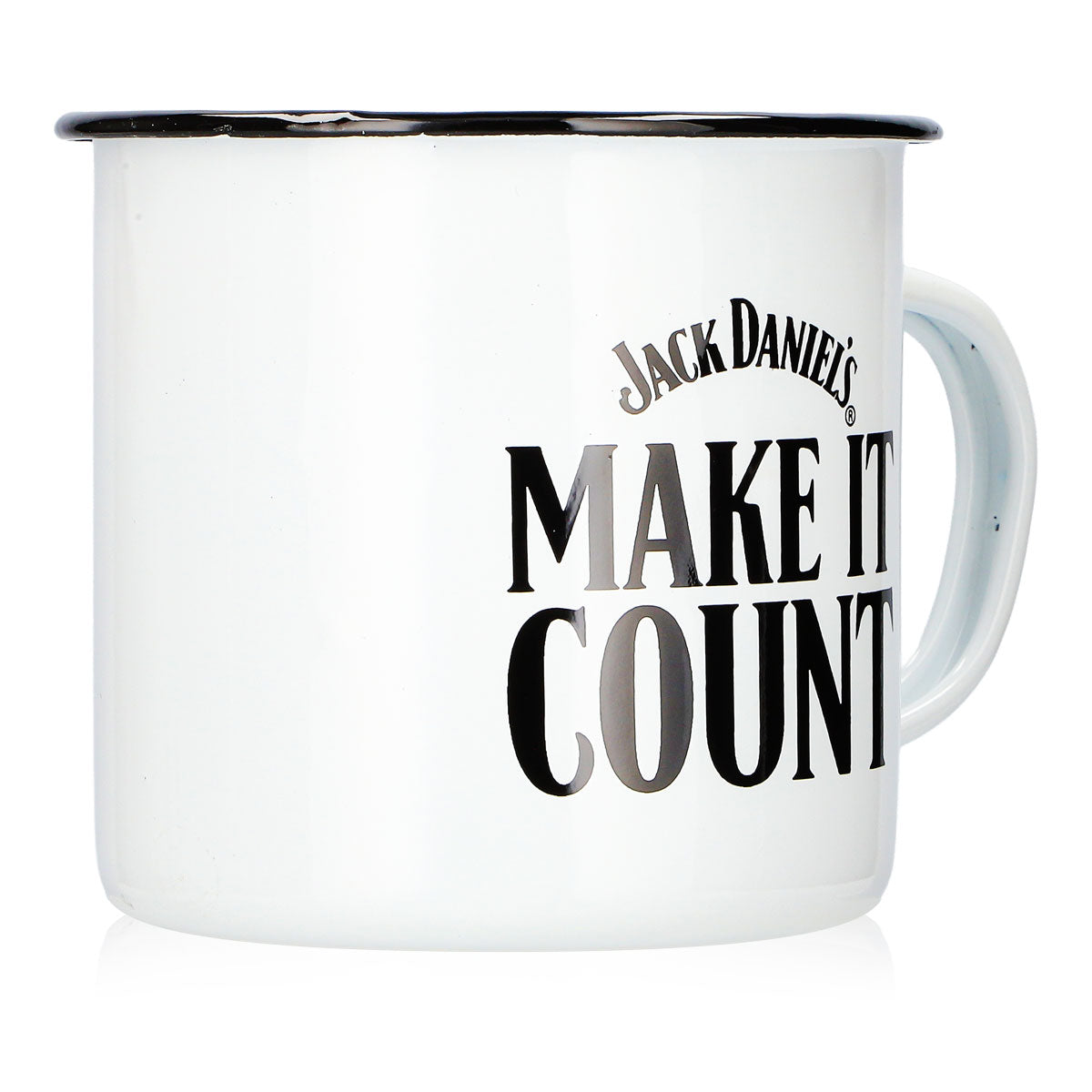 Jack Daniels Whiskey Glass, 0.54 L, "MAKE IT COUNT" Mug, White – View 2