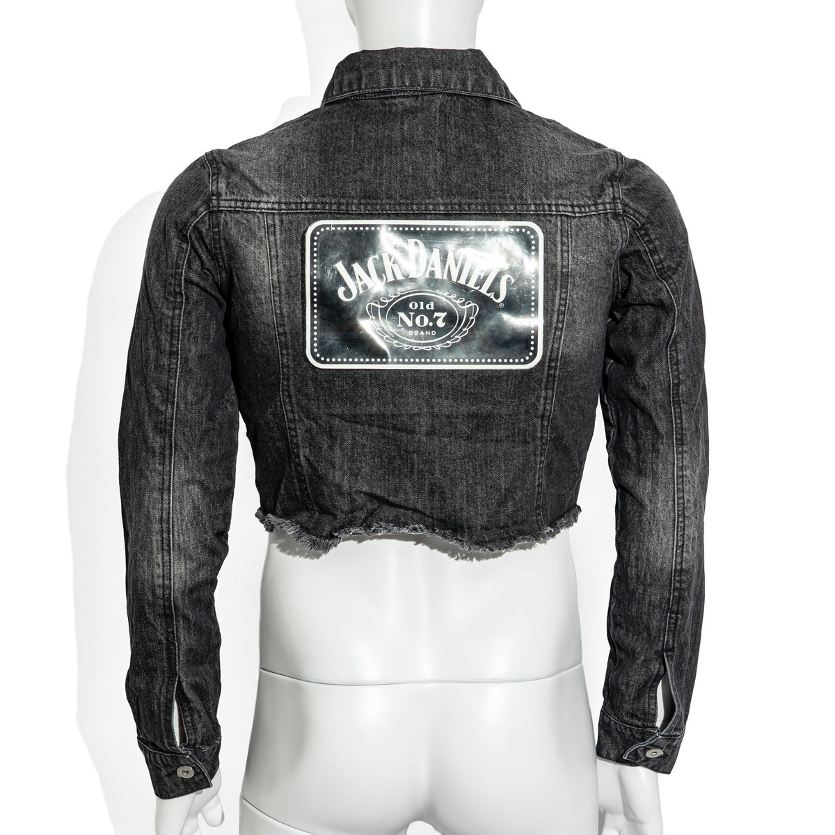 Jack Daniels Whiskey Glass LED Size M Blended Fabric Whiskey Girly Short Jeans Jacket No. 7 – View 5