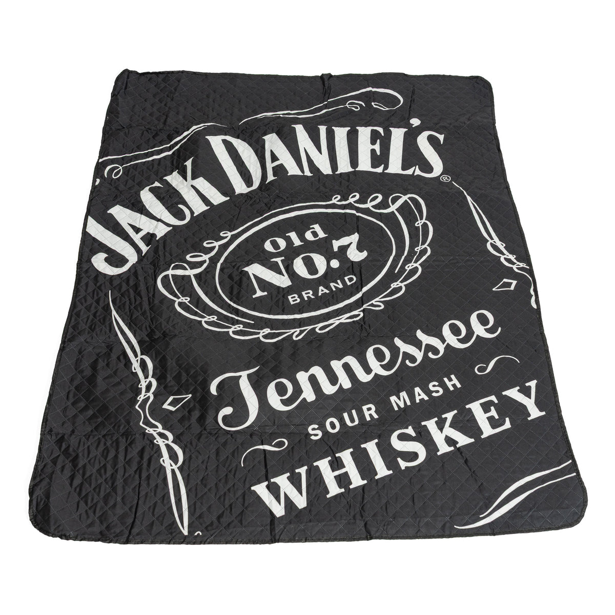 Jack Daniels Whiskey Picnic Blanket, Black, Polyester, 145x115 cm – View 2