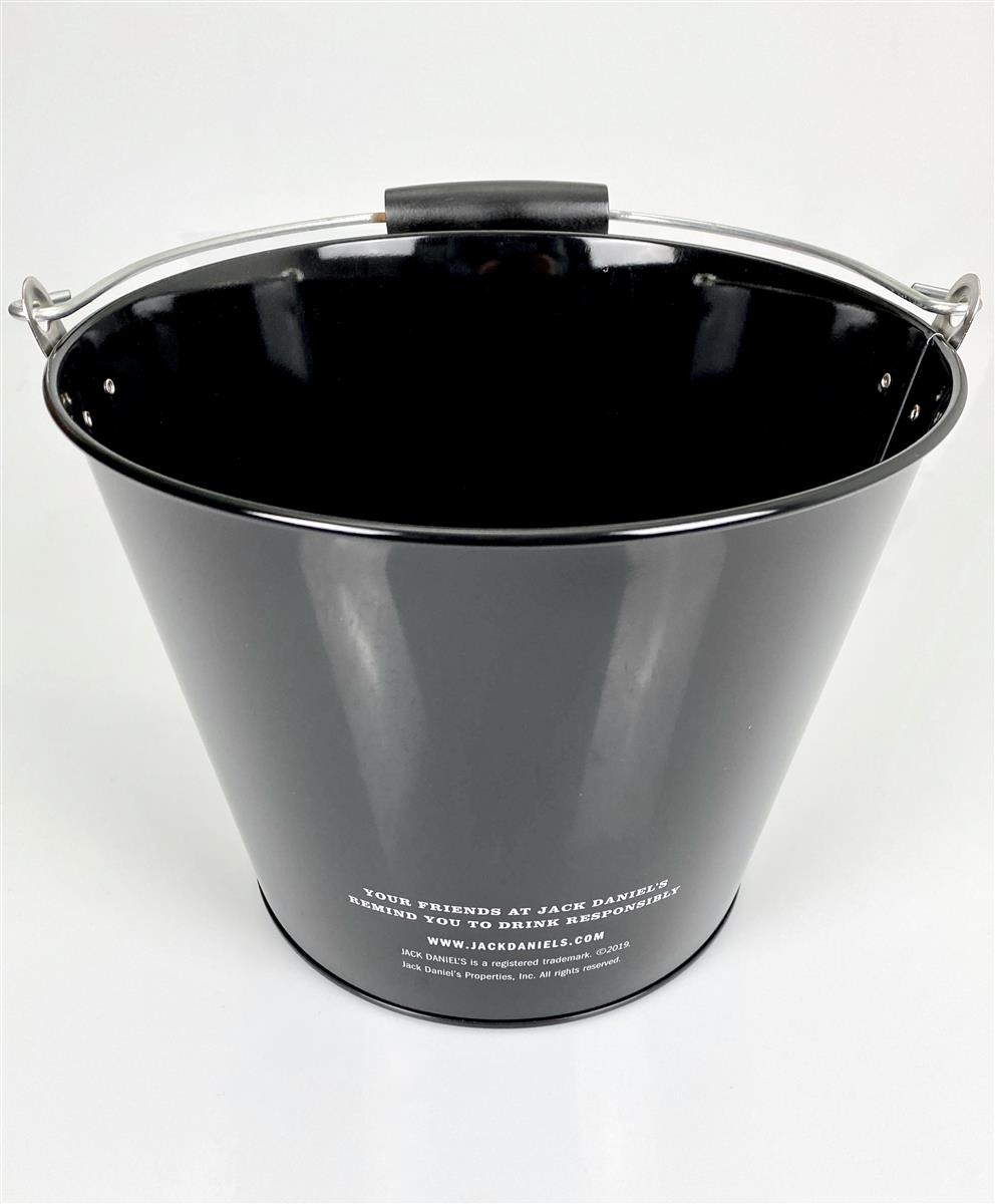 Jack Daniels Whiskey Tin Bucket Ice Cube Container Bottle Cooler Black – View 2