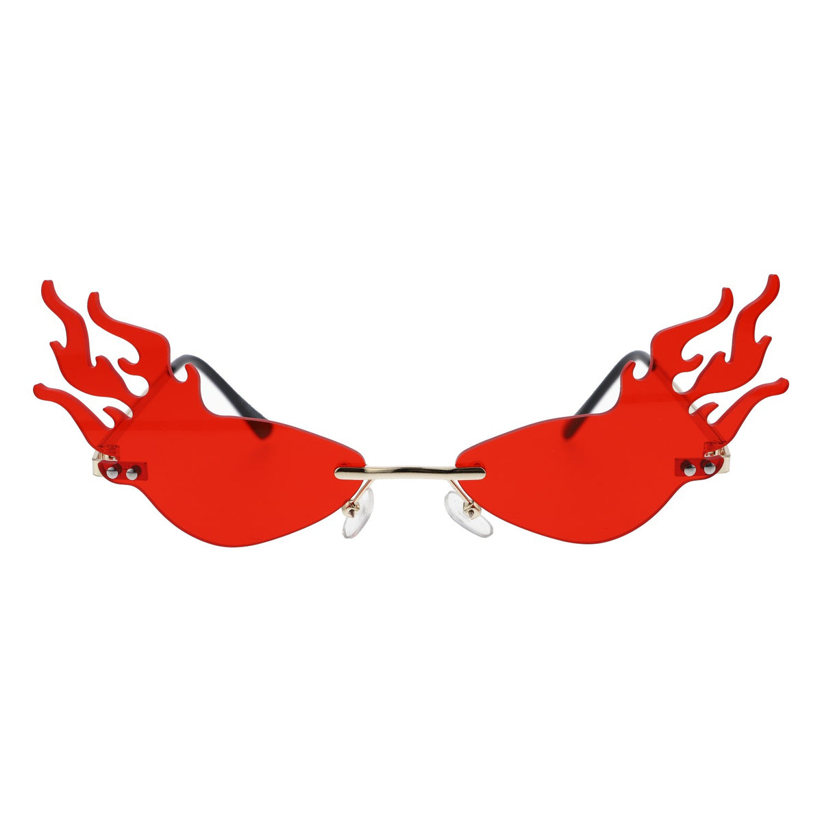 Jack Daniels Whiskey Sunglasses Metal Party Glasses Flames Red – View 2