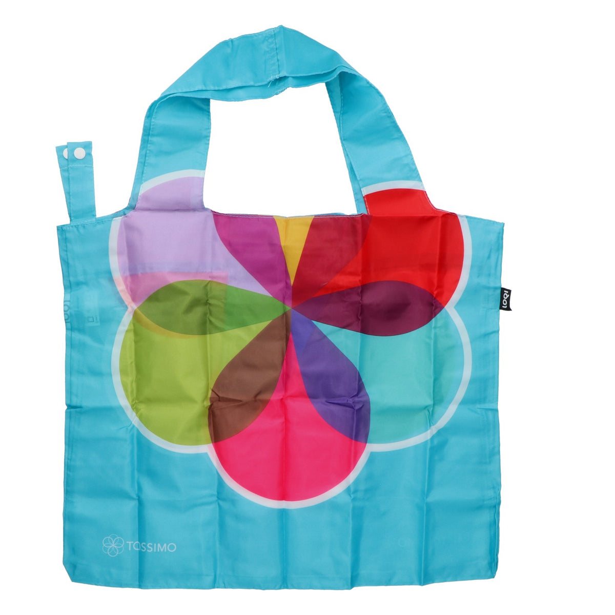 Jacobs LOQI TASSIMO Shopping Bag, Foldable Shopper Bag, Blue with Colorful Patterns, Polyester – View 2