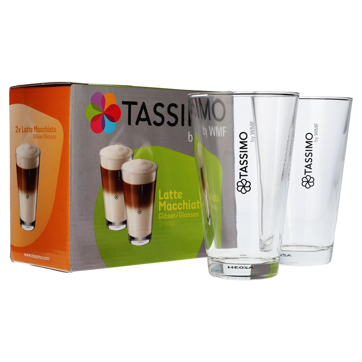 Jacobs Tassimo 2 x WMF Latte Macchiato Glass Coffee Glass Set