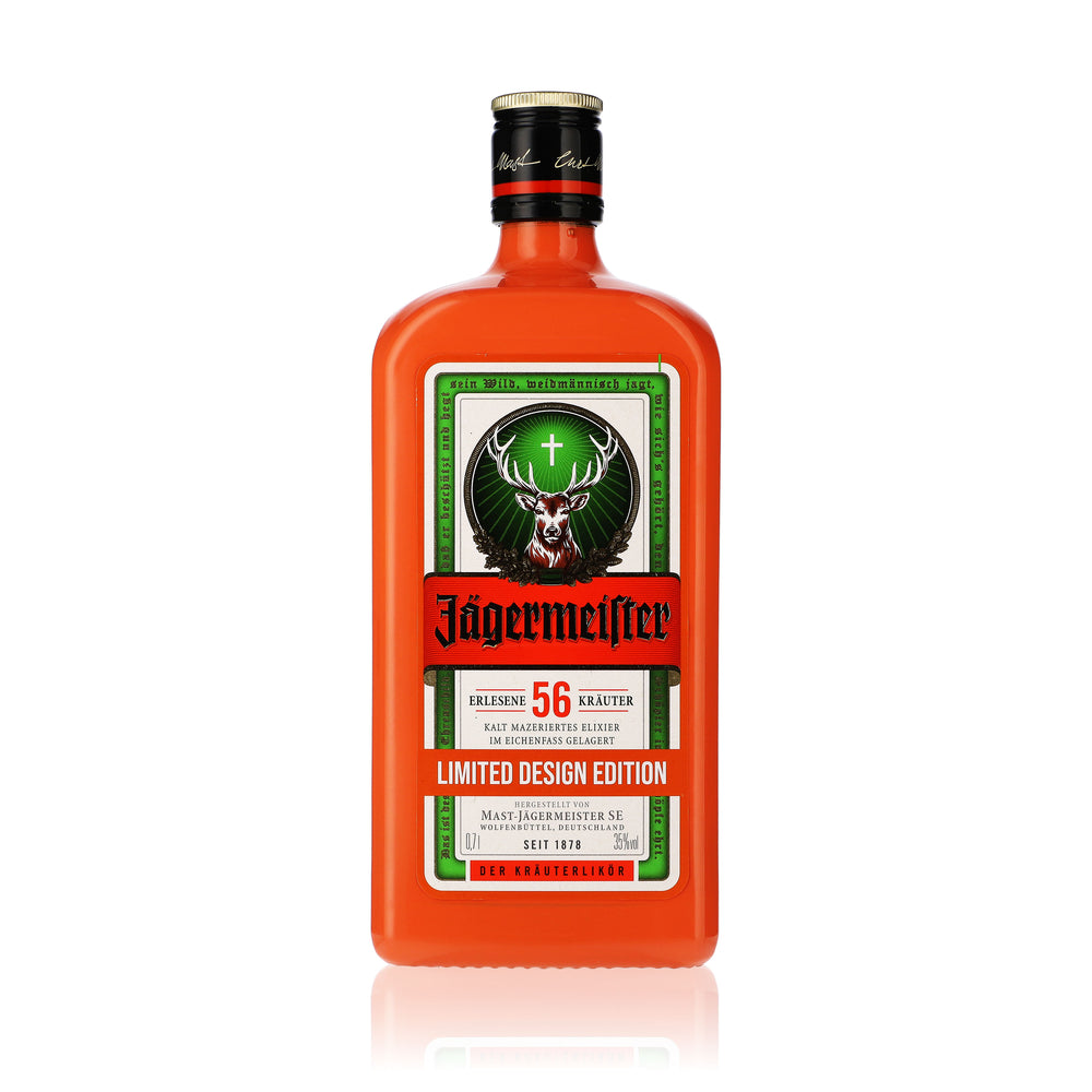 Jägermeister Liqueur 0.7L 35% ABV Bottle Designer Edition "Culture Orange"
