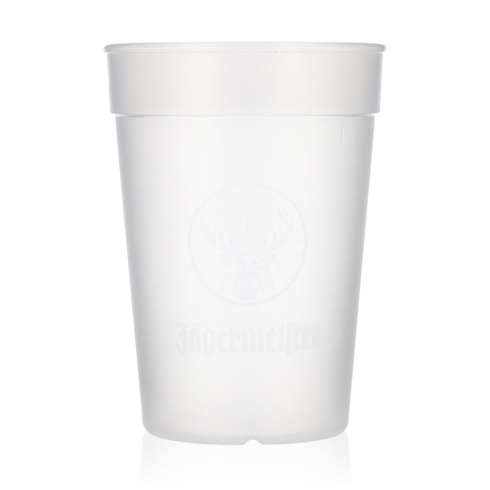 Jägermeister liqueur glass party cup, reusable cup, satin finish, 0.38 l
