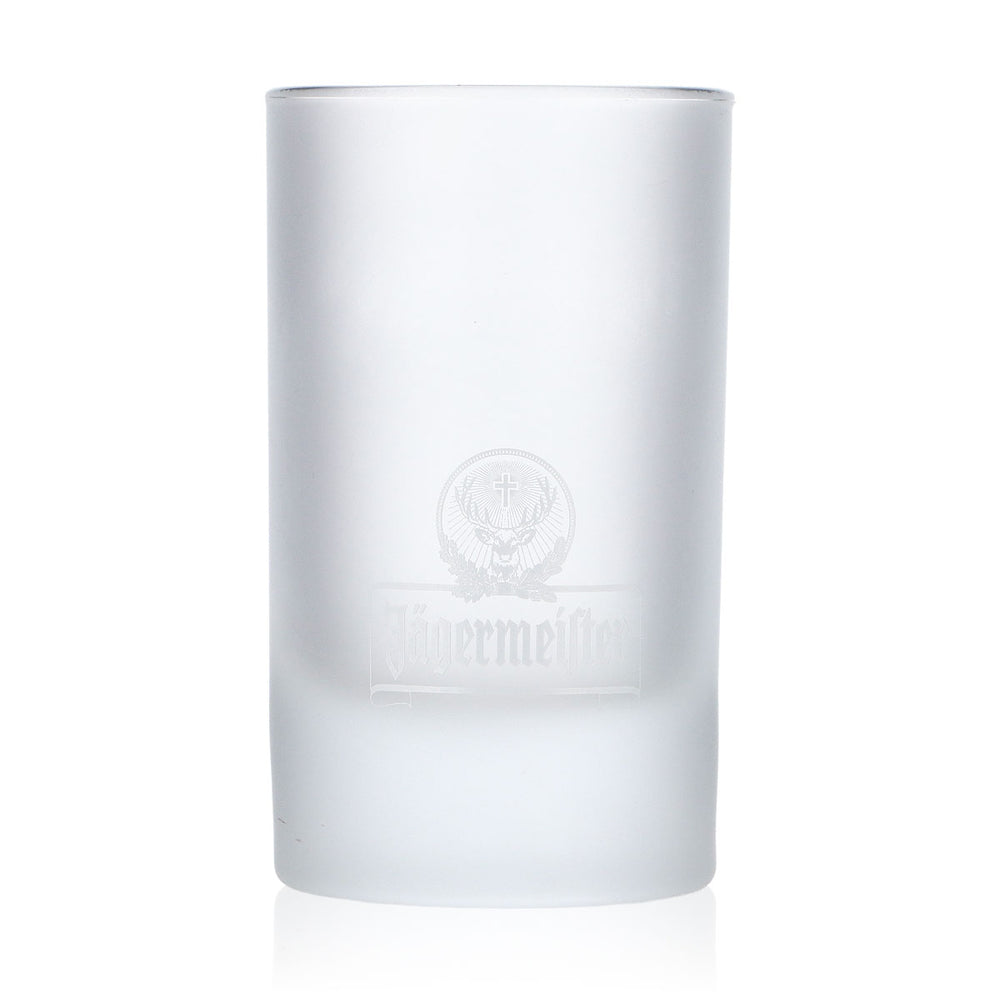 Jägermeister Liqueur Glass Shot Glass 2 cl/4 cl Frosted White Logo Large Lettering