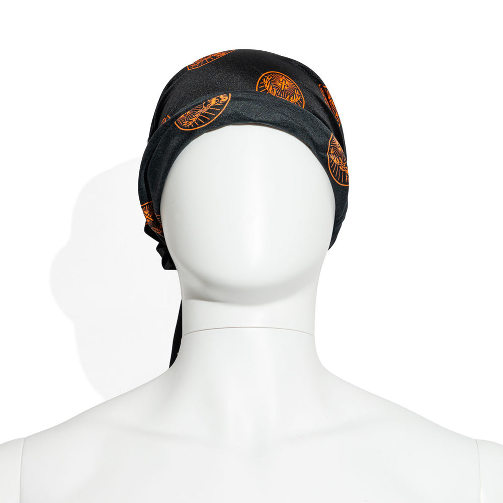 Jägermeister liqueur scarf bandana motorcycle scarf black/orange