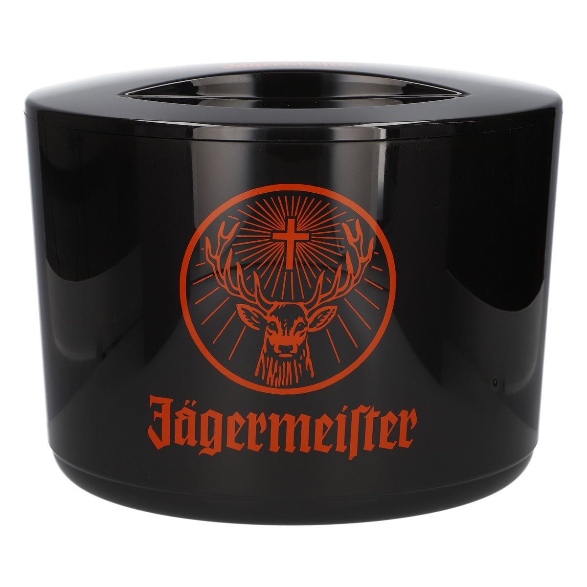 Jägermeister Liqueur Cooler 10L Ice Bucket with Orange Logo, New, Black Plastic