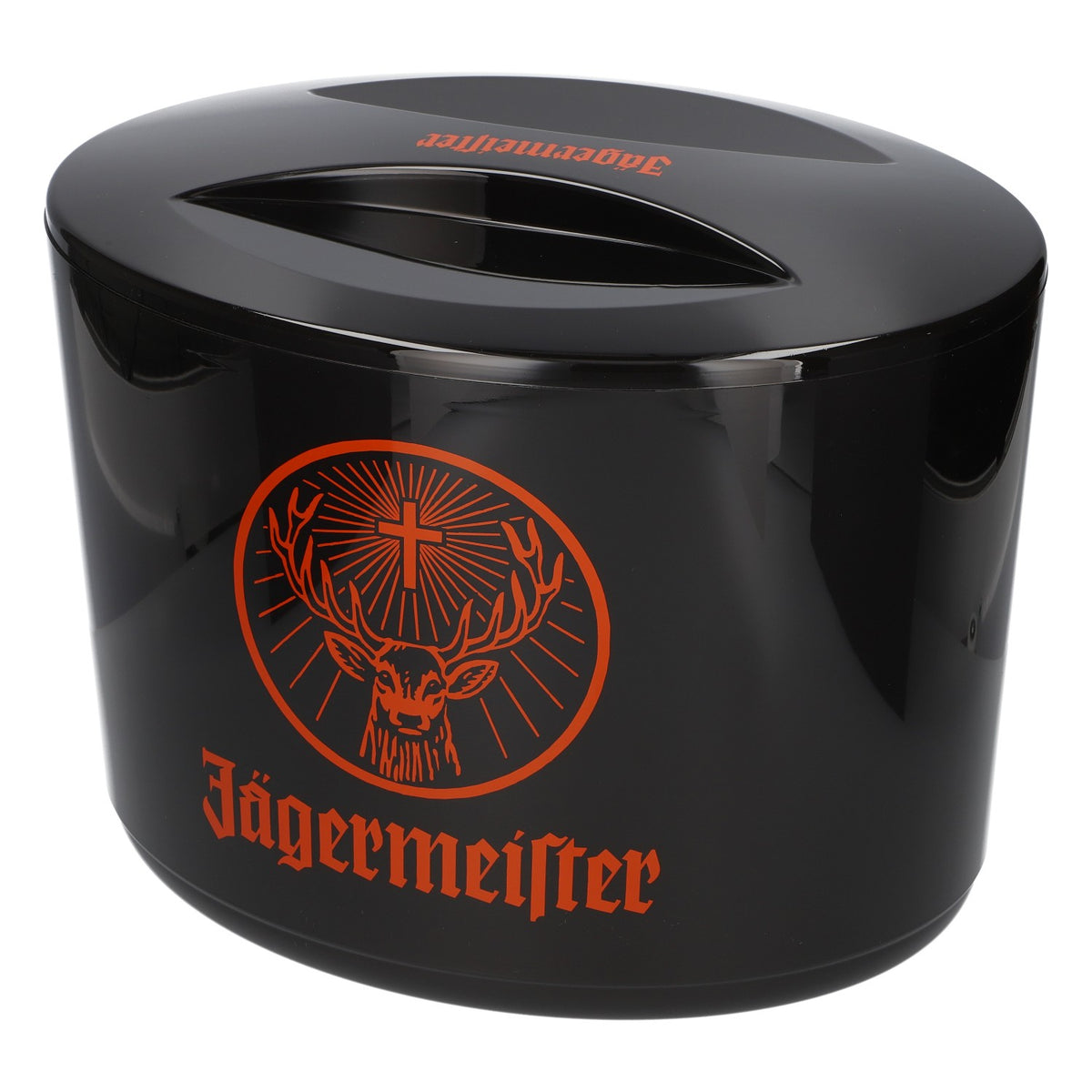 Jägermeister Liqueur Cooler 10L Ice Bucket with Orange Logo, New, Black Plastic – View 4