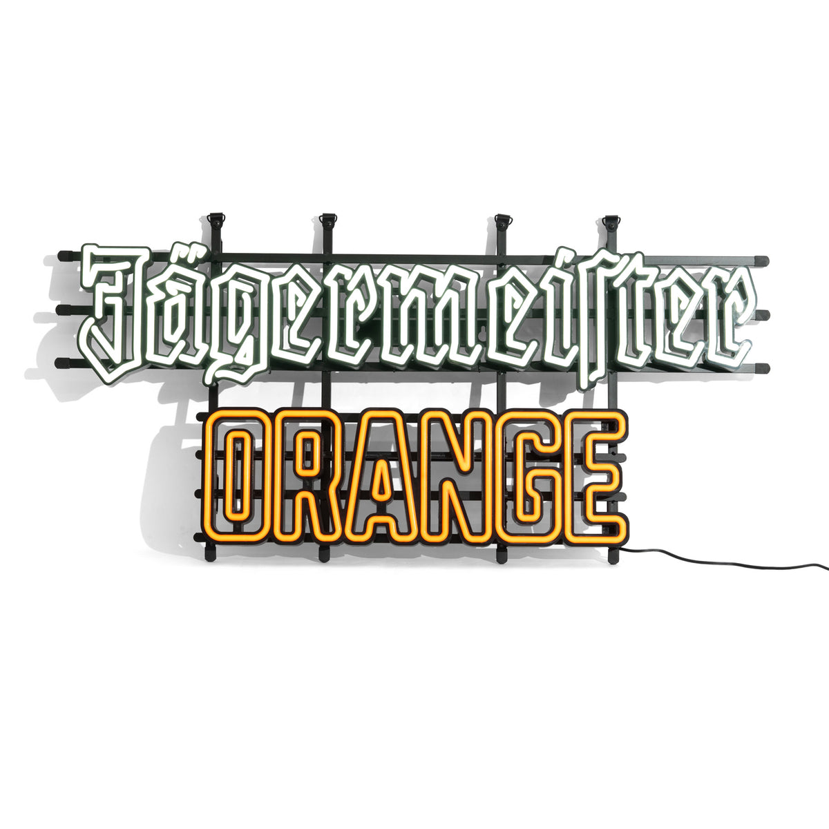 Jägermeister liqueur LED illuminated sign Neon lettering "Jägermeister Orange" – View 2