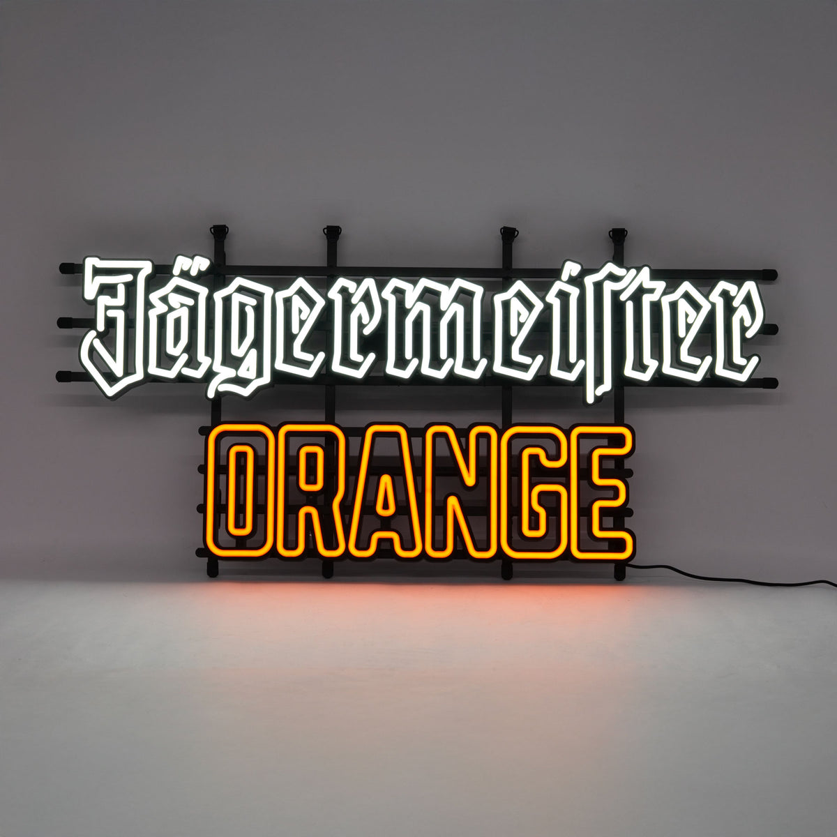 Jägermeister liqueur LED illuminated sign Neon lettering "Jägermeister Orange" – View 3
