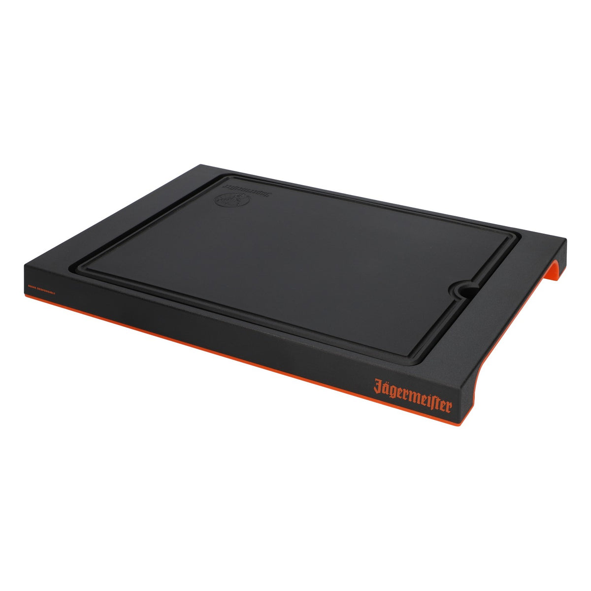 Jägermeister Liqueur Cutting Board, 2-piece, Black with Orange Base, Solid – View 4