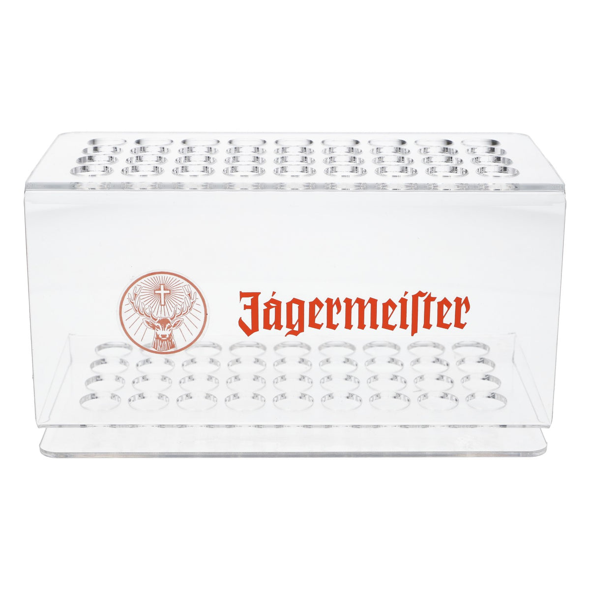 Jägermeister Liqueur Shot Glass Holder, Tooter Rack, Orange Logo, New, Plastic – View 2