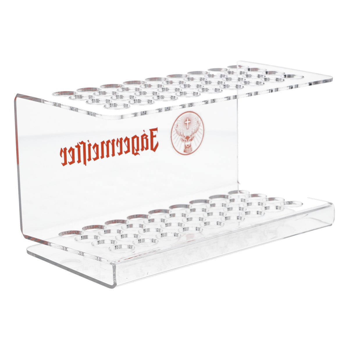 Jägermeister Liqueur Shot Glass Holder, Tooter Rack, Orange Logo, New, Plastic – View 4