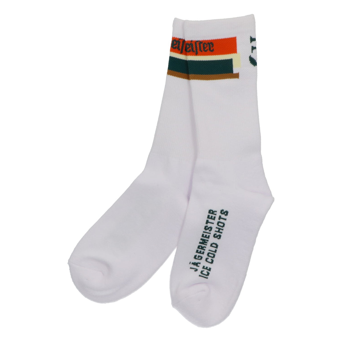 Jägermeister Liqueur Socks, Sizes 42–45, Festival Socks, New, Blended Fabric, White