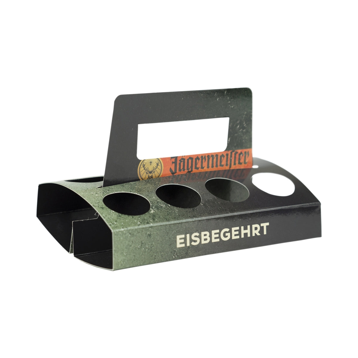 Jägermeister liqueur tray disposable shot rack holder 8 cups cardboard bar – View 2