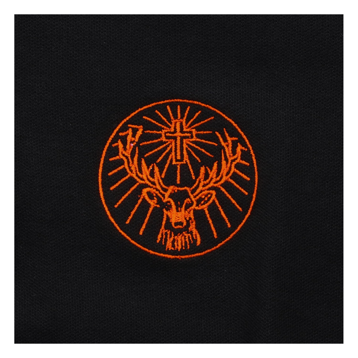 Jägermeister Polo T-Shirt for Women, Size XXS, Black, with Deer Embroidery, Original – View 3