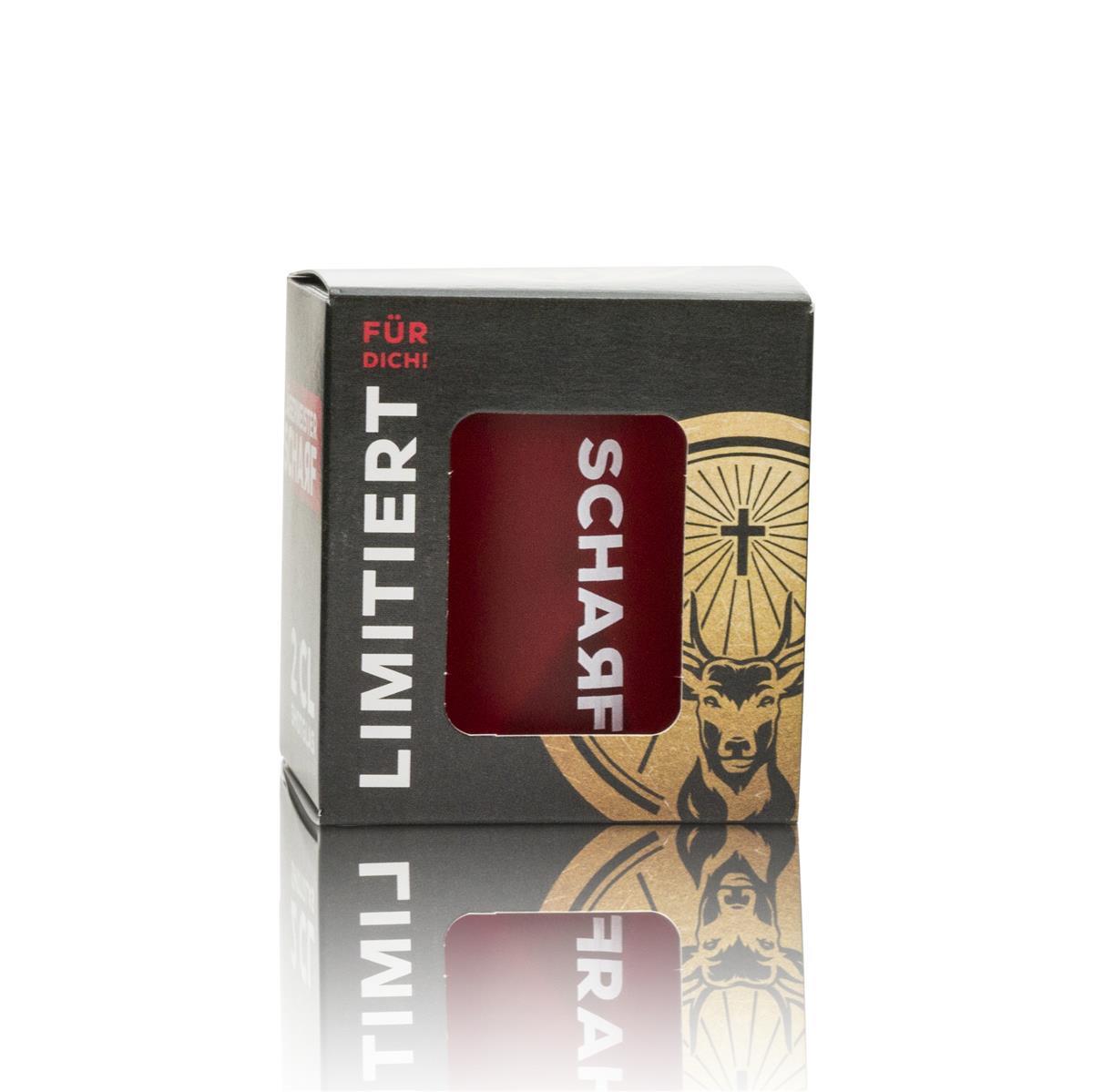 Jägermeister Scharf Hot Ginger Liqueur Glass 2cl Red Short Shot Glass Special Edition – View 3