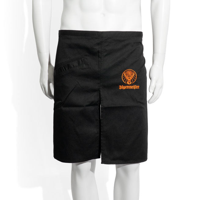 Jägermeister Apron Bistro Short Black Walking slit Inner pocket approx. 48 cm