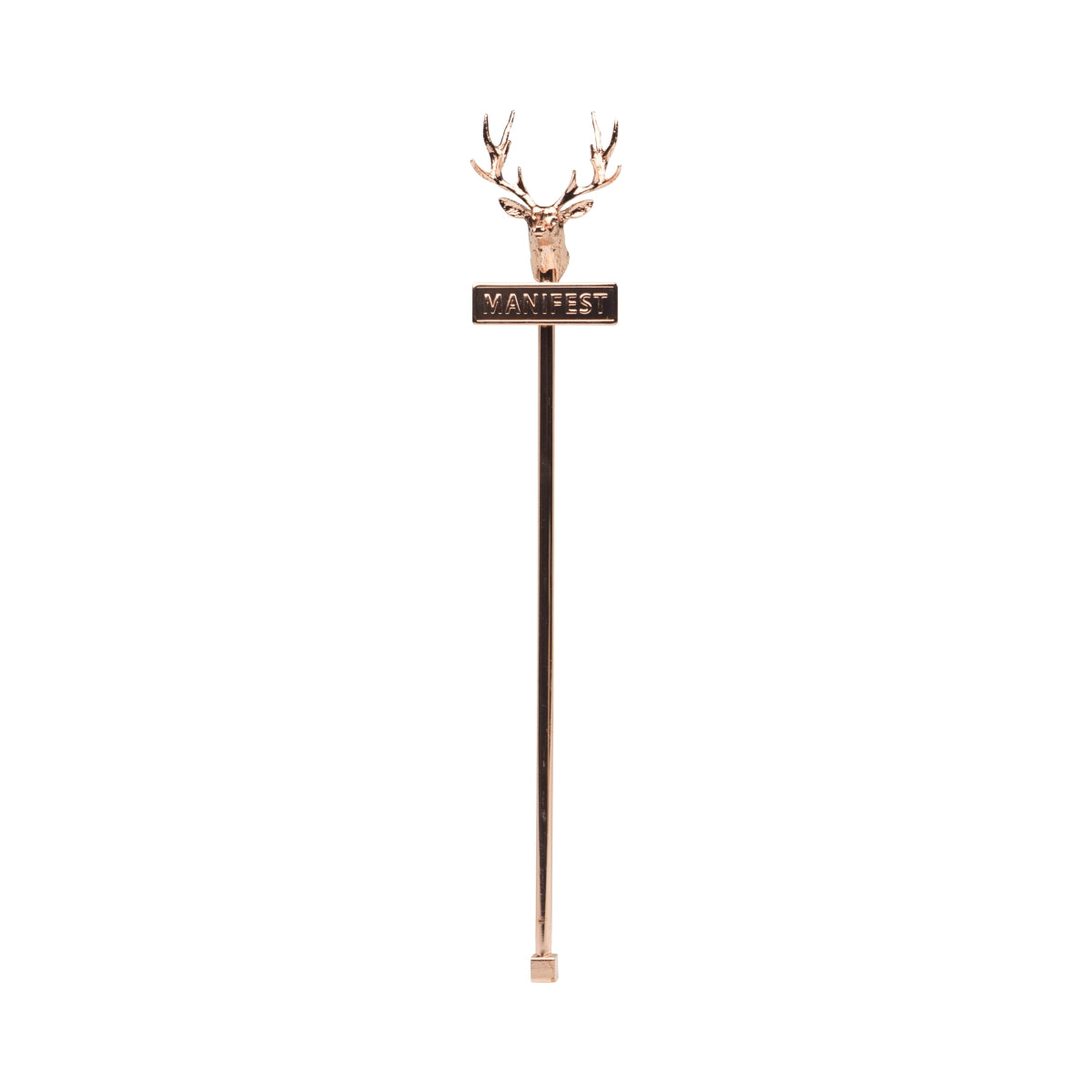 Jägermeister Stirrer Copper Deer Head Manifesto Cocktail Stick Long Drink Stirrer – View 3