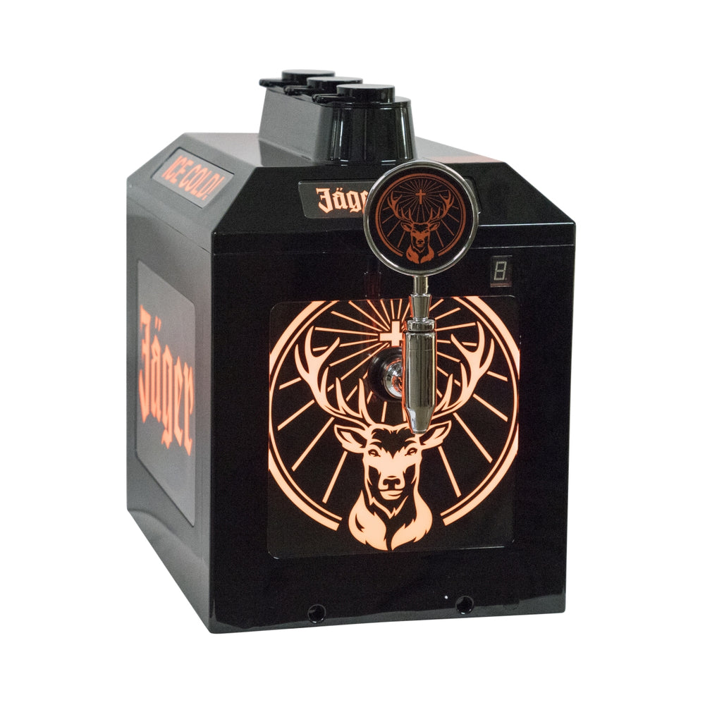 Jägermeister tap dispenser machine, 3 bottles, LED spout, flow cooler
