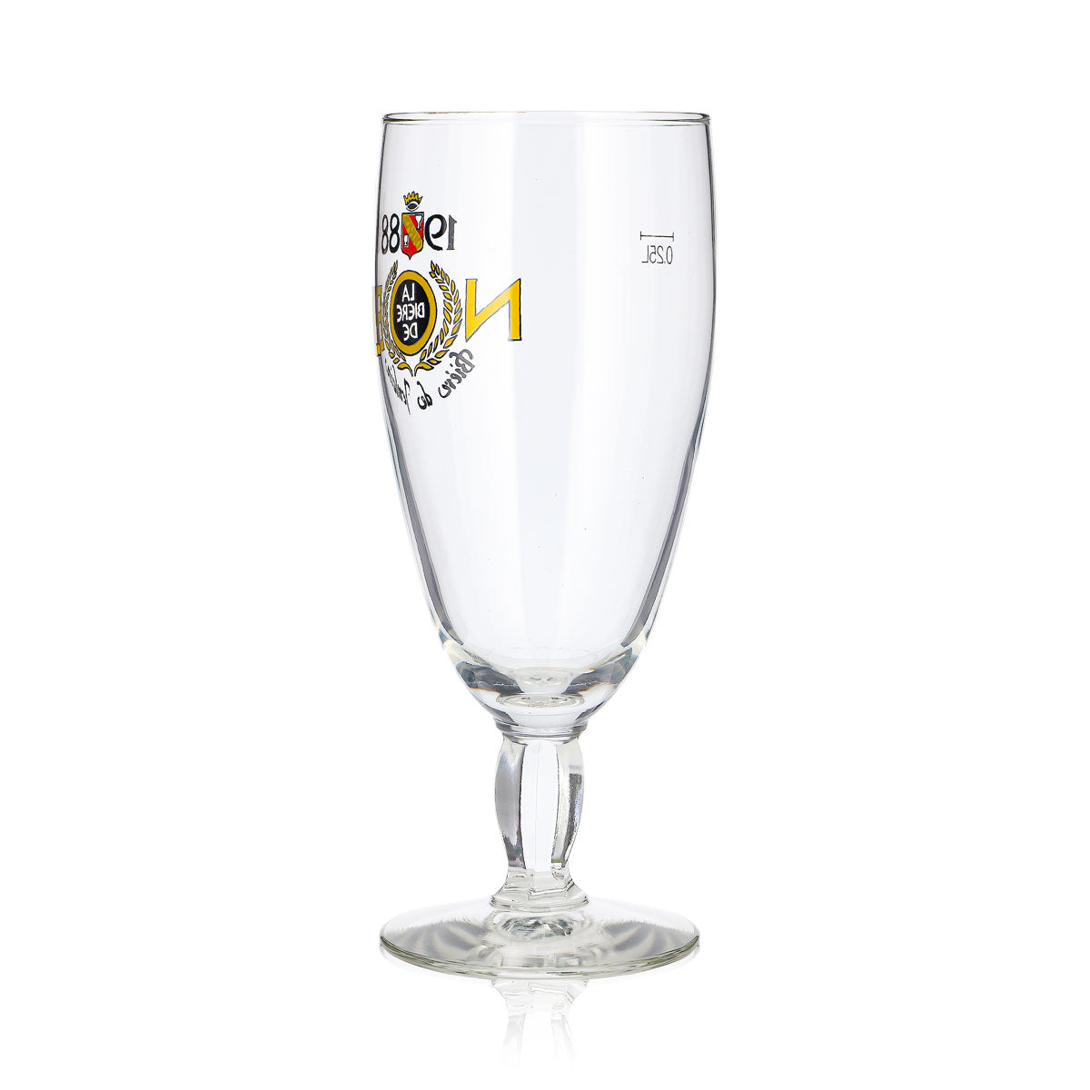 Jenlain Beer Glass, 0.25 L Tulip-Shaped "Noel 1988" Square-Stemmed Beer Glass – View 4