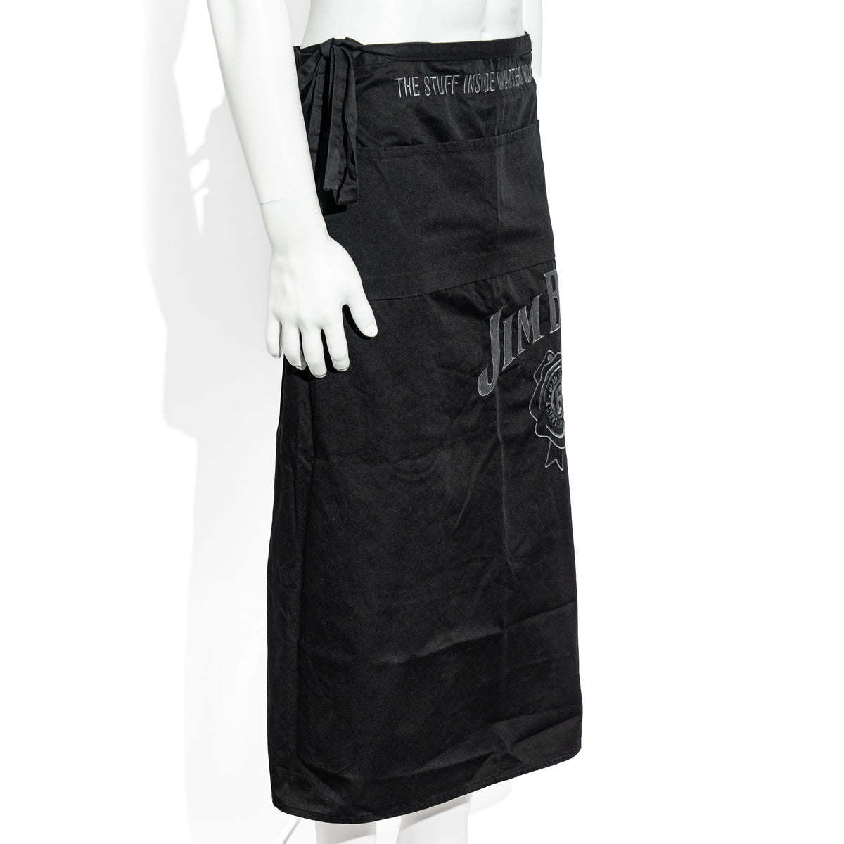Jim Beam Glass Whiskey Waiter's Apron, Bistro Apron, Black Label Embossed—Very Elegant – View 2