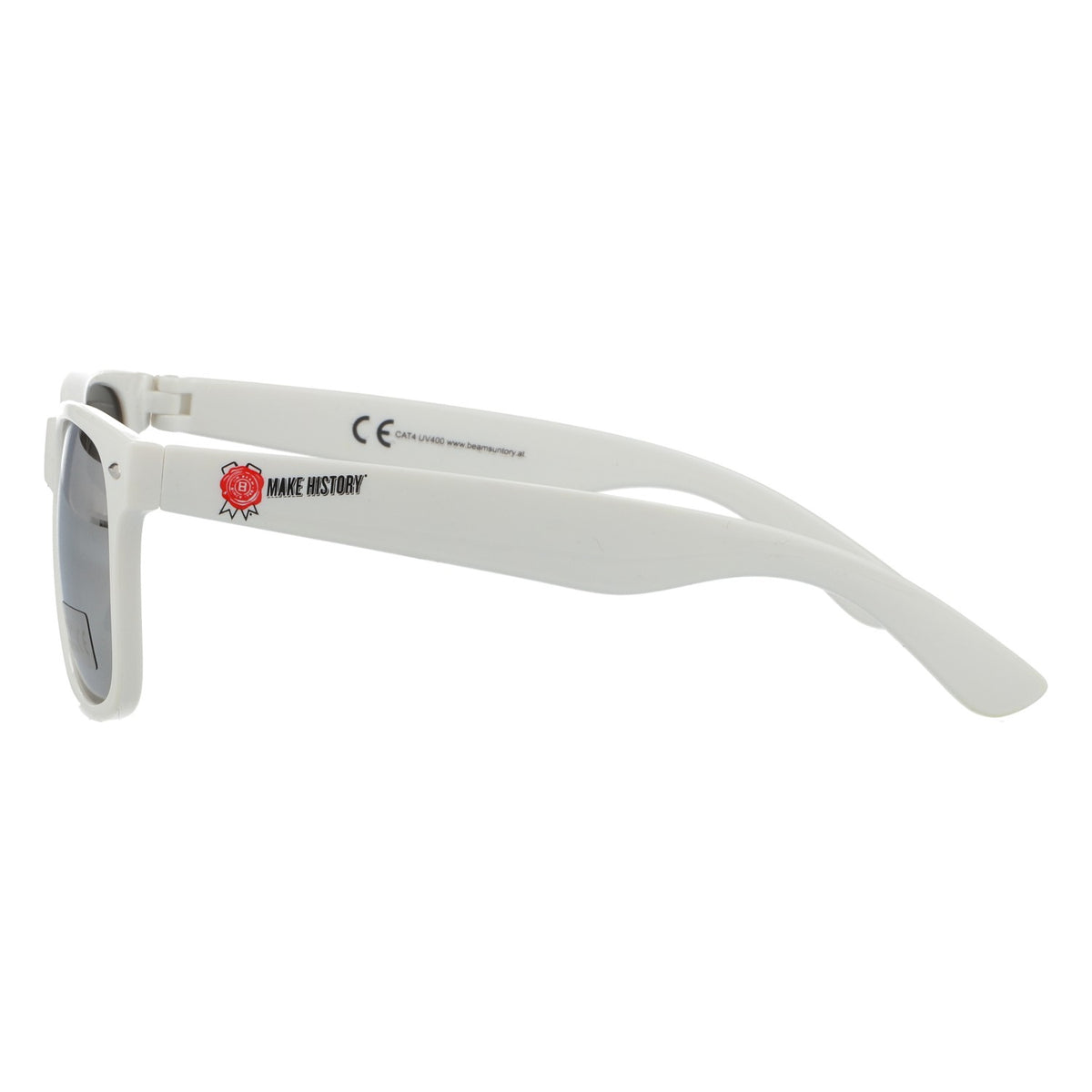 Jim Beam Sunglasses, White, UV 400, Mirrored Lenses, Wayfarer Style, Fan Item – View 3