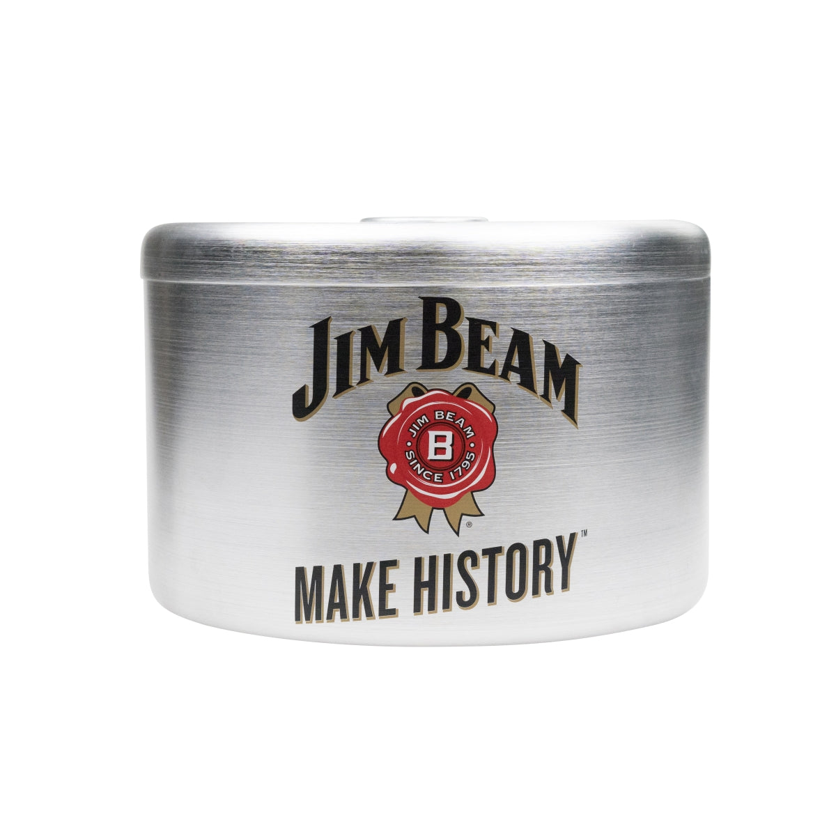 Jim Beam Whiskey Ice Cube Tray Bottle Cooler Silver Metal Make History