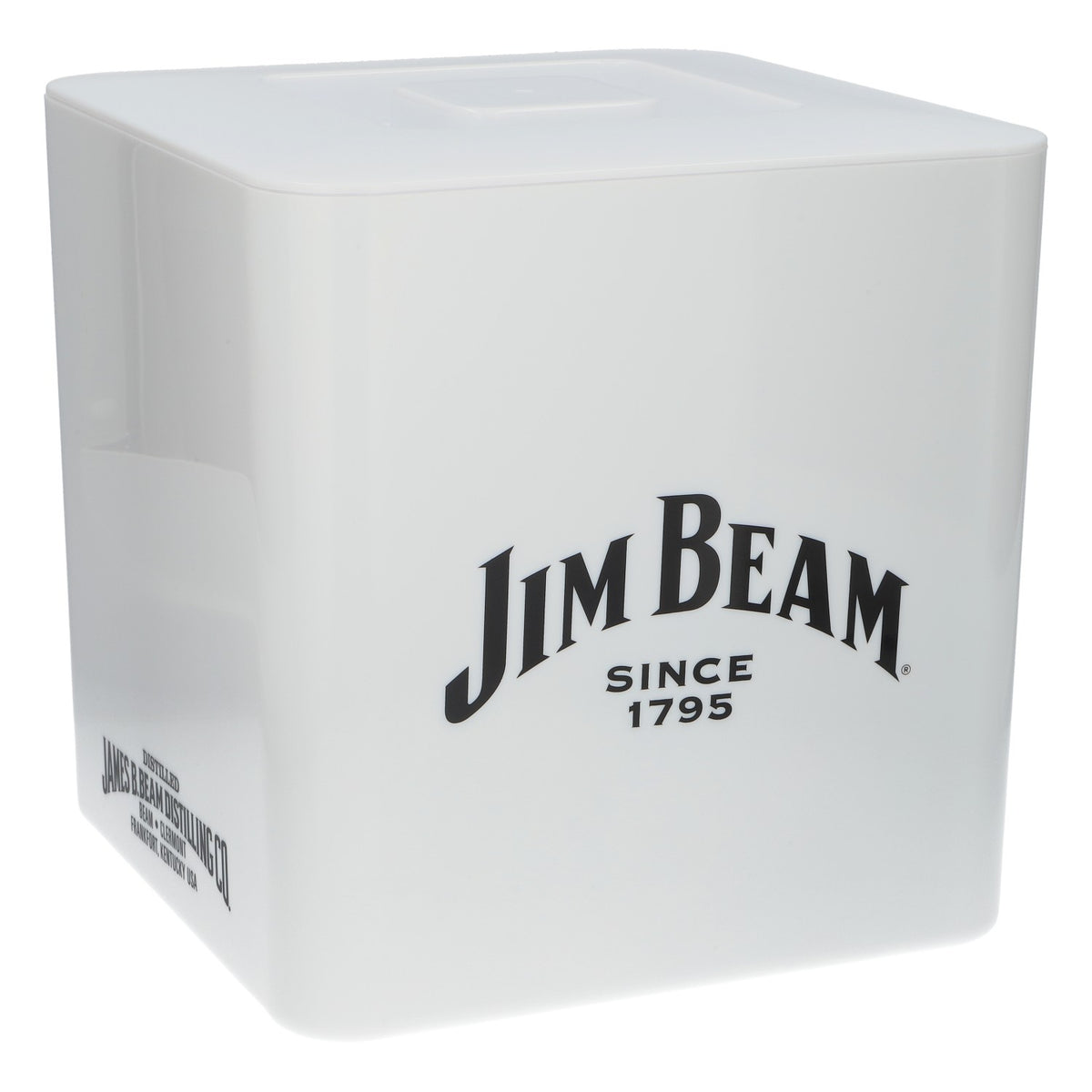 Jim Beam Whiskey Ice Cube Box Bottle Cooler, 10 L, Square, White, 3-Piece Set