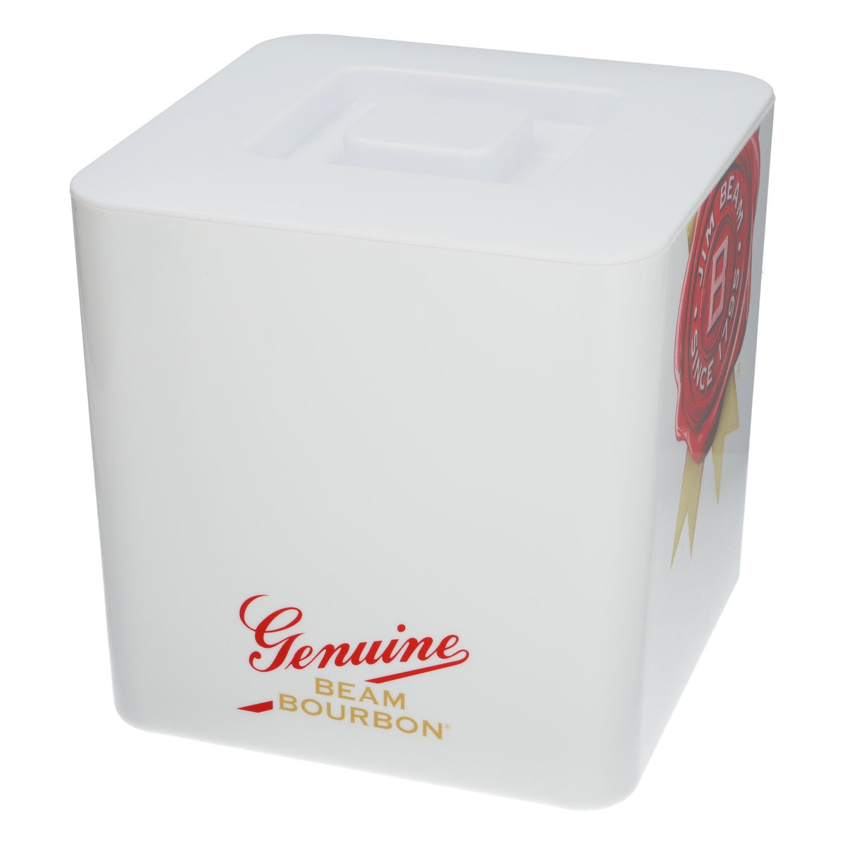 Jim Beam Whiskey Ice Cube Box Bottle Cooler, 10 L, Square, White, 3-Piece Set – View 3