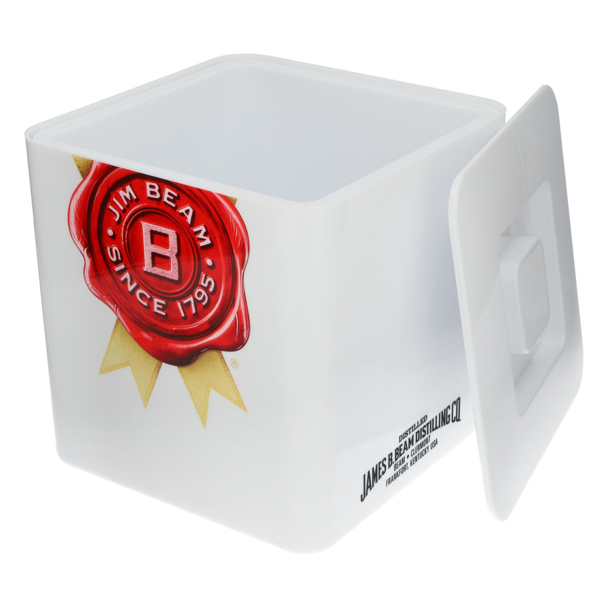 Jim Beam Whiskey Ice Cube Box Bottle Cooler, 10 L, Square, White, 3-Piece Set – View 4
